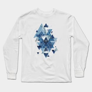 Blue Geometric Perfection Long Sleeve T-Shirt